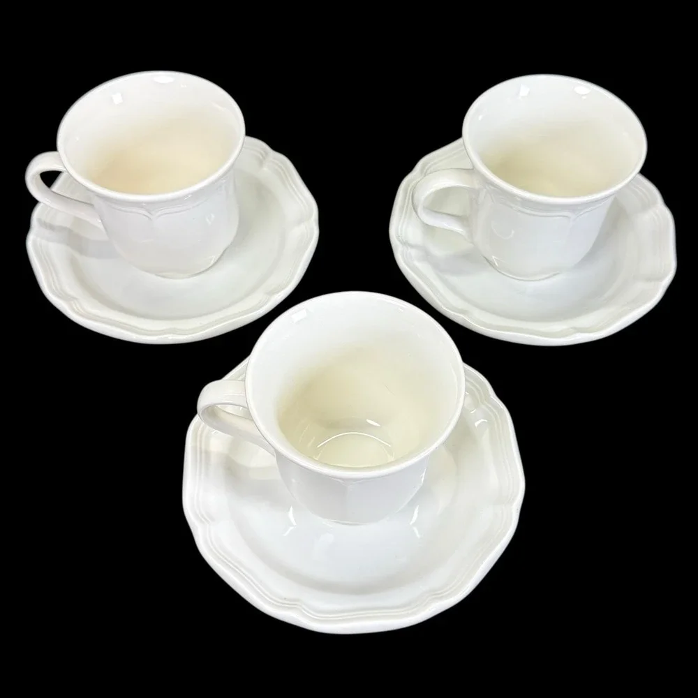 Mikasa French Countryside F9000 Cups & Saucers Cottagecore - Set of 3‎